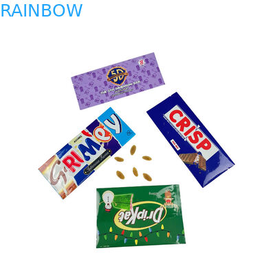 Food Back Side Seal Bag Snack Candy Packaging Chocolate Candy Bar Wrapper Customized Middle Side Seal Candy Bags