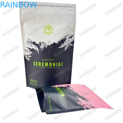 Manufacture Price Custom Printed Aluminum Foil Bags Matte Mylar Bags With Tear For Green Tea