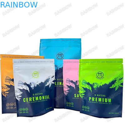 Manufacture Price Custom Printed Aluminum Foil Bags Matte Mylar Bags With Tear For Green Tea