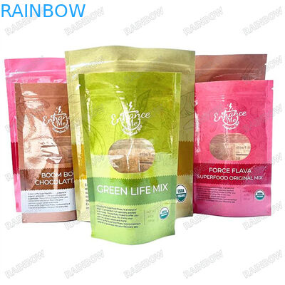 Direct Factory Packaging Moisture Proof Plastic Bags Green Red Yellow Pouch Zip Lock Bags For Food Storage 1kg