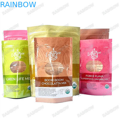 1.Custom Printed Mylar Bags With Tear Notches For Nutrients Packaging Aluminum Foil Three Side Sealed Top Filling Plasti
