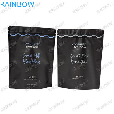 High Quality Custom Logo Bags Moisture Proof Resealable Food Grade Bath Salt Packaging Stand Up Plastic Bags