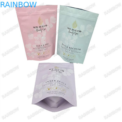 High Quality Custom Logo Bags Moisture Proof Resealable Food Grade Bath Salt Packaging Stand Up Plastic Bags
