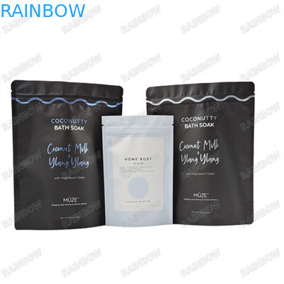 High Quality Custom Logo Bags Moisture Proof Resealable Food Grade Bath Salt Packaging Stand Up Plastic Bags