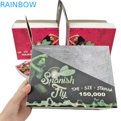 Hot Sale Rhino Pills Honey Seal Pure Aluminum Foil Laminated Sachets Bottle 3D Effect Card Display Box Packaging