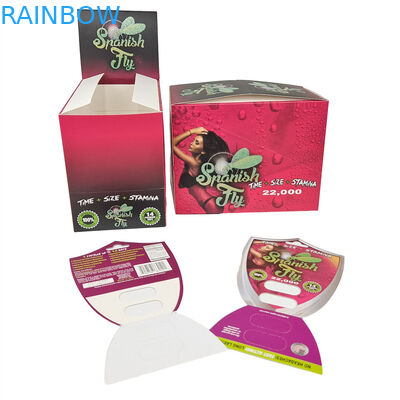 Custom print male enhancement packaging Gongji Rhino Pills drink paper box with label sticker