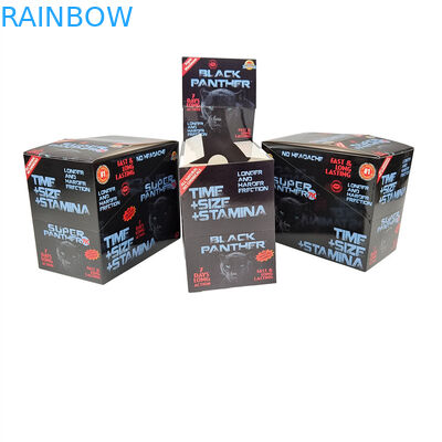 Custom Design Black Bull Rhino Honey 2023 Hot Sell Rhino Pills Custom Paper Card Display Box For Rhino Pills Packaging