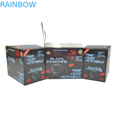 Custom Design Black Bull Rhino Honey 2023 Hot Sell Rhino Pills Custom Paper Card Display Box For Rhino Pills Packaging