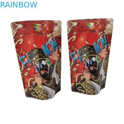 Food Grade Plastic Bag Gusseted Packaging With Clear Front Window Resealable Square Ziplock Flat Bottom Mylar Pouch