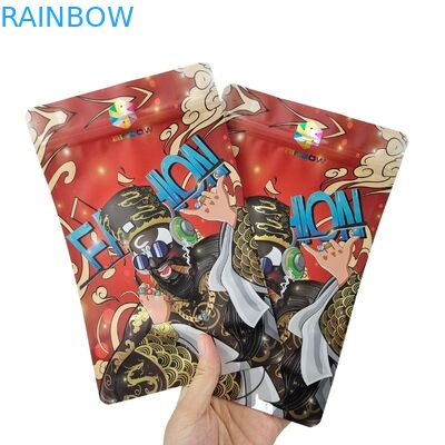 Food Grade Plastic Bag Gusseted Packaging With Clear Front Window Resealable Square Ziplock Flat Bottom Mylar Pouch