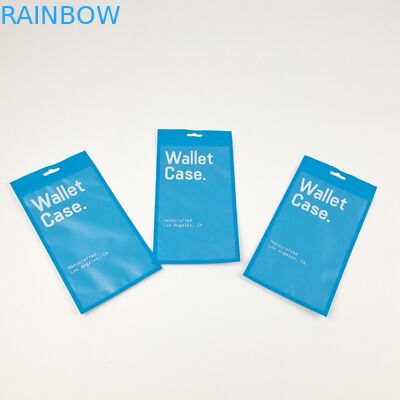 Three Side Seal Zipper Flat Wallet Case Phone Case Plastic Packaging Bags