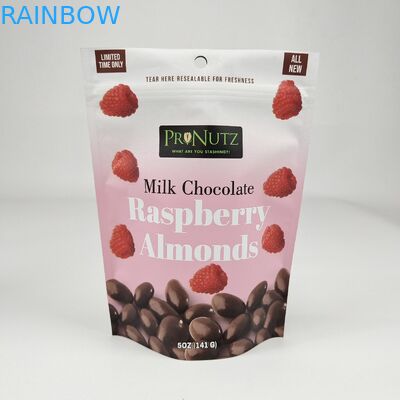 Customized Resealable Stand Up Pouch Aluminum Foil Doypack Zipper Mylar Candy Snacks Storage Plastic Food Package Bag