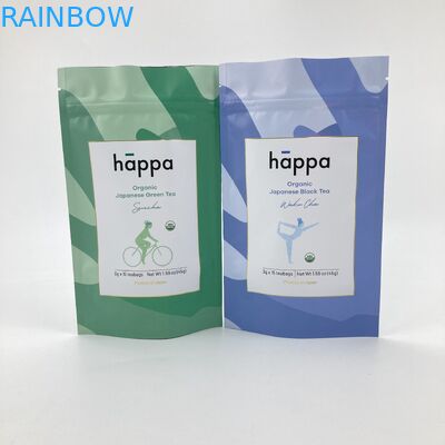 Kraft Paper Bag Tea Bags Packaging For Resealable Stand Up Pouches
