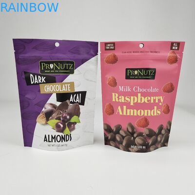 Custom Matte Stand Up Pouch Laminated Black Foil Food Packaging Zipper Bag With Clear Window For Beef Jerky