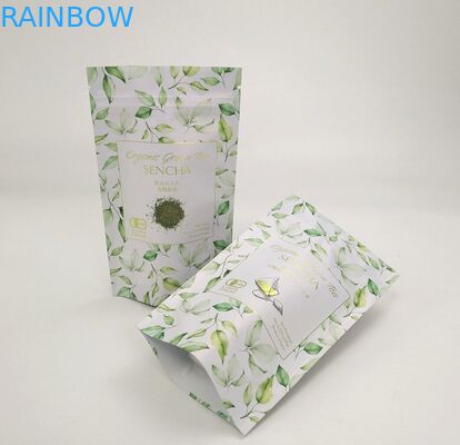 Custom Eco Friendly Kraft Paper Coffee Tea Powder Nuts Pet Food Biodegradable Zipper Mylar Paper Packaging Bag