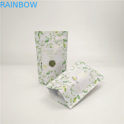 co friendly 3 side heat sealed kraft paper bag recycle black logo printed small 5 grams paper sachets