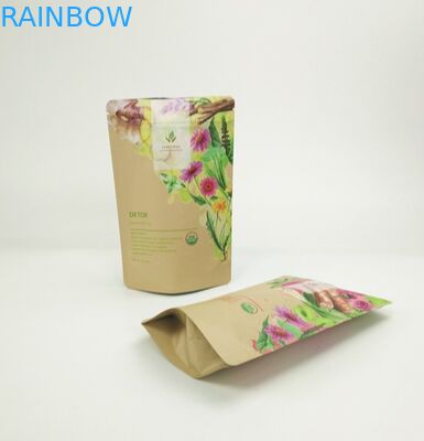 Custom Biodegradable Kraft Paper Bags Pet Treats Food Edible Packaging Bags With Window and Ziplock Food Grade