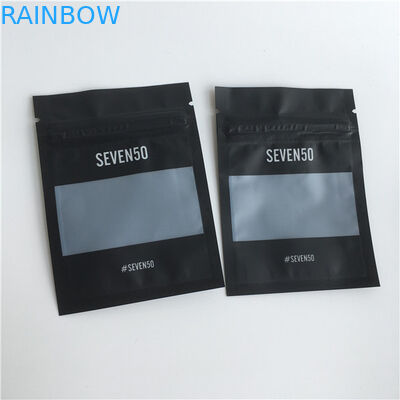 Matte Finish Customized Plastic Pouches Plastic Jewelry Packaging Bags With Clear Window