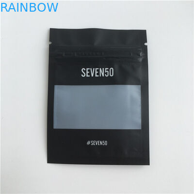 Matte Finish Customized Plastic Pouches Plastic Jewelry Packaging Bags With Clear Window