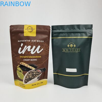 Custom Matte Metallic Finish Aluminum Foil Doypack Stand Up Zipper Pouch Plastic Snack Food Bag