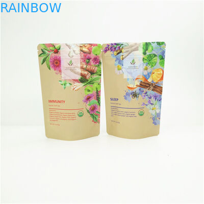 Custom Plastic Bag Ziplock Aluminum Foil Tea Packaging Stand Up Pouch Smell Proof Mylar Bag For Coffee