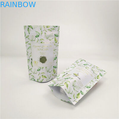 Custom printed food grade stand up zip lock packaging pouch biodegradable kraft paper bags