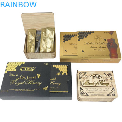 Factory Directly Sale Honey Bags and Boxes with Spot UV Custom Logo Printing Luxury Honey Box Packaging