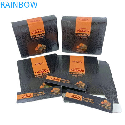 Luxury Paper Cardboard Honey Jar Bottle Packaging Black Elegant Corrugated Honey Box Packaging