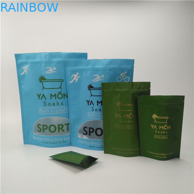 Silver Foil Sachets For Stand Up Body Scrub Bag With Zipper Stand Up Body Scrub Bag