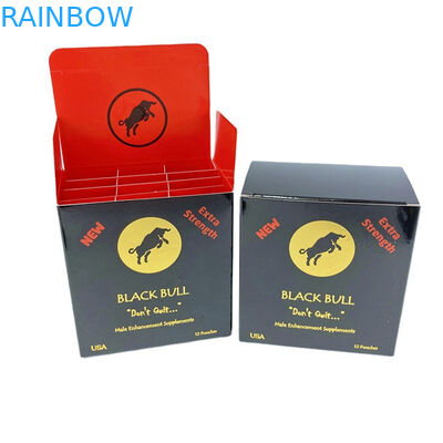 Wholesale Rhino Honey Printed Gold Secret Miracle Honey 3D Lenticular Card Display Box Honey Sachets Packaging