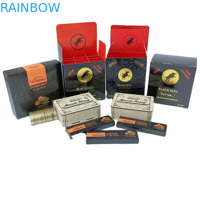 Wholesale Rhino Honey Printed Gold Secret Miracle Honey 3D Lenticular Card Display Box Honey Sachets Packaging