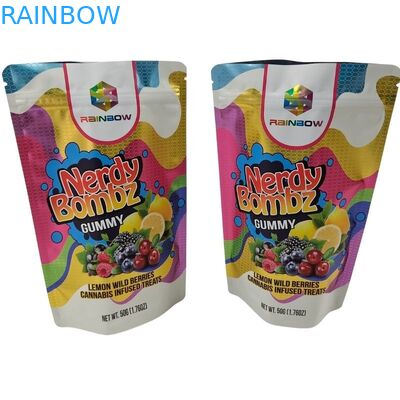 Eco-Friendly Yes Custom Printed Flat Bottom Snack Pouhes Food Packaging Bag