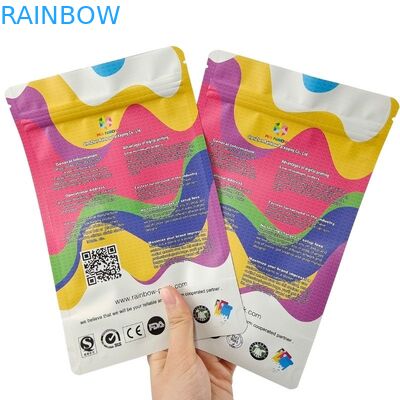 Eco-Friendly Yes Custom Printed Flat Bottom Snack Pouhes Food Packaging Bag