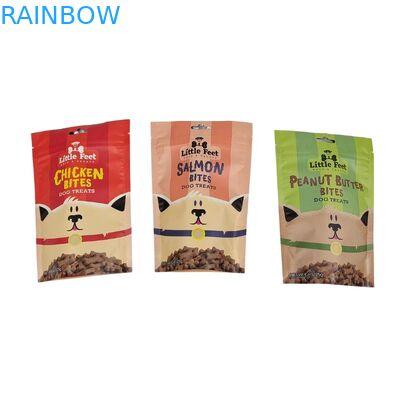 Custom Printed Flat Bottom Snack Pouhes with Matte Surface for Food Packaging Bag