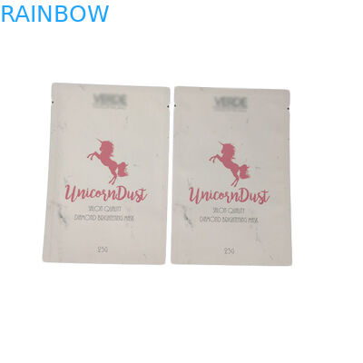 Three Side Seal Pouches Flat Bags Spot UV Logo Mylar Bags For Face Mask