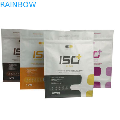 Flat Bottom Protein Powder Packaging Bags Square Shape Coffee Pouches