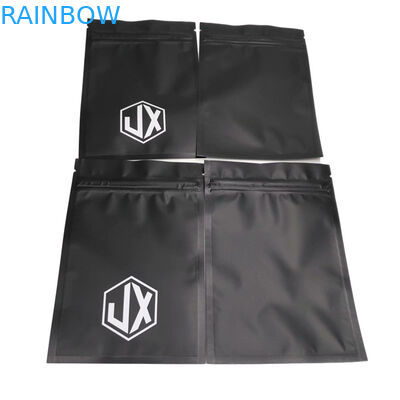 Matte Black Three Side Seal Cable USB Plastic Packaging Bags With Zipper