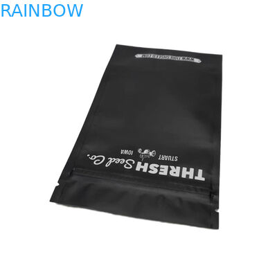 Matte Black Three Side Seal Cable USB Plastic Packaging Bags With Zipper