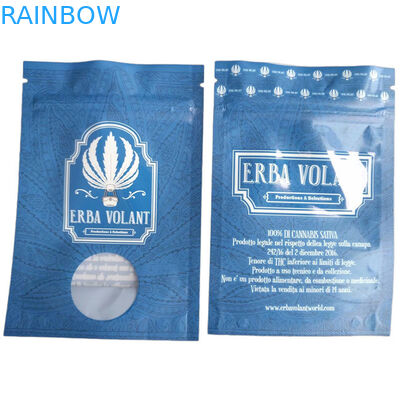 Smell Proof Bag Spot UV Glossy Window 3.5g CBD Flower Packaging Bags With Zipper