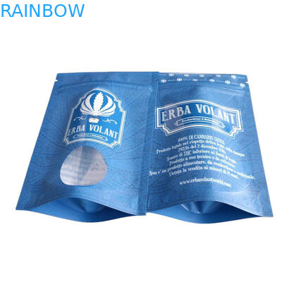 Smell Proof Bag Spot UV Glossy Window 3.5g CBD Flower Packaging Bags With Zipper