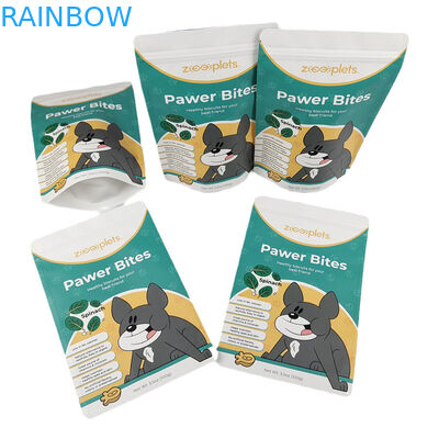Wholesale Wholesale Custom Stand Up Resealable Mylar Bags Digital Print Kraft Paper Pouch for Pet Dog Cat Food