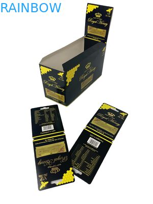 Low MOQ Enhancement Pill Capsule Tablet Packaging Card with Blister Rhino 1700K  Display Pill Paper Box