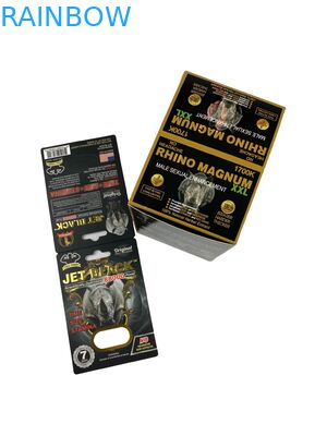 Wholesale Custom Printed Rhino Pill Tablets Packaging Paper Boxes with Paper Card Enhancement Pills Packaging