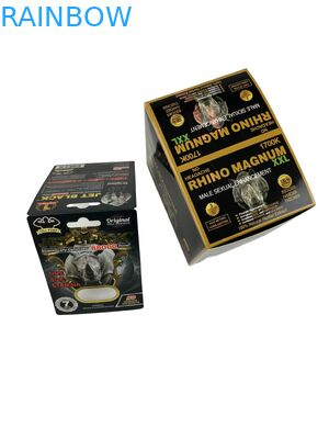 Wholesale Custom Printed Rhino Pill Tablets Packaging Paper Boxes with Paper Card Enhancement Pills Packaging