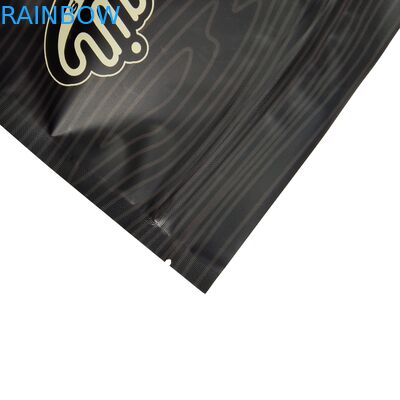 Aluminium Foil Printed Metallic Effect Stand Up Pouch Custom Design Plastic Food Grade Bags For Coffee