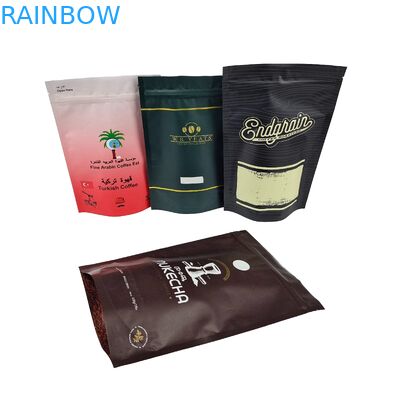 Clear Printing Custom Metallic Wholesale Food Packaging Bags With Zip Lock Stand Up Plastic Packaging Bag