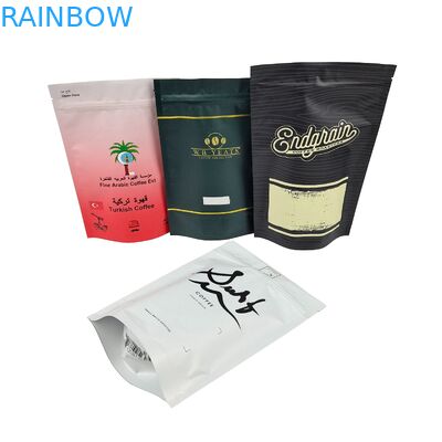 Moisture-Proof Custom Printed High Quality Coffee Bags With Valve Plastic Zpiier Stand Up Plastic Bag