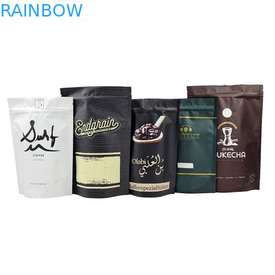 Matte/Glossy Custom Printed Stand Up Plastic Food Grade Packaging Pouch For Coffee Bean Powder