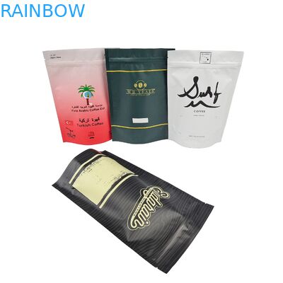 Matte/Glossy Custom Printed Stand Up Plastic Food Grade Packaging Pouch For Coffee Bean Powder
