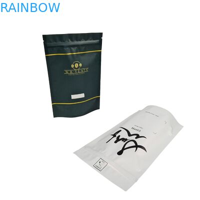 Transparent Clear Window Food Grade Packaging Bags Custom Printed Ziplock Resealable Stand Up Bag